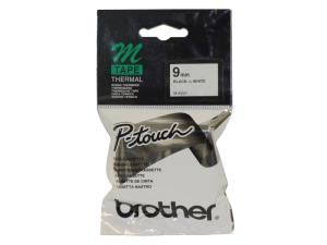 BROTHER M-tape 9mm Black On White 8m (m-k221bz)