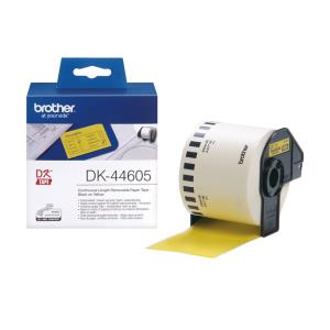 BROTHER 62mm Yellow Removable Paper Tape (dk44605)