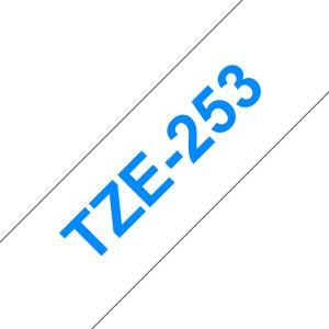 BROTHER Tape 24mm Lami Blue On White (tze-253)