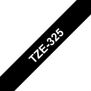 BROTHER Tape 9mm Lami White On Black (tze-325)