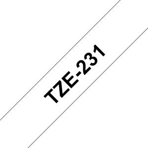 BROTHER Tape 12mm Lami Black On White (tze-231)