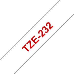 BROTHER Tape 12mm Lami Red On White (tze-232)