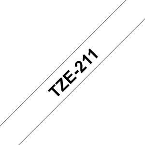 BROTHER Tape 6mm Lami Black On White (tze-211)