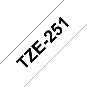 BROTHER Tape 24mm Lami Black On White (tze-251)