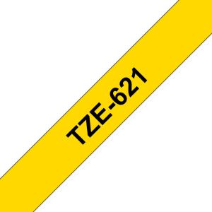 BROTHER Tape 9mm Lami Black On Yellow (tze-621)