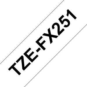 BROTHER Flexible Tape 24mm Black On White (tze-fx251)