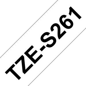 BROTHER Tape 36mm Black On White Strong Adhesive (tze-s261)
