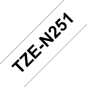 BROTHER Tape 24mm Non Lami Black On White (tze-n251)