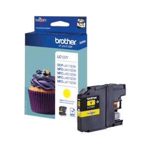 BROTHER Ink Cartridge - Lc123y - 600 Pages - Yellow
