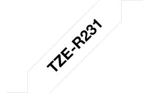 BROTHER Tape Tze-r231 12mm Ribbon Black On White