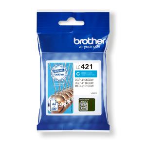 BROTHER Ink Cartridge - Lc-421c - 200 Pages - Cyan