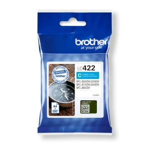 BROTHER Ink Cartridge - Lc422c - 550 Pages - Cyan - Single Blister Pack
