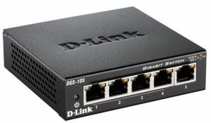D-LINK Desktop Switch Gigabit Dgs-105/b 5-port 10/100/1000 Metal Housing