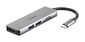 D-LINK Dub-m530 5-in-1 USB-c With Hdmi And Sd/microsd Card Reader