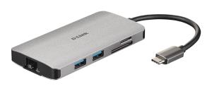 D-LINK Dub-810 8-in-1 USB-c With Hdmi / Ethernet / Card Reader / Power Delivery