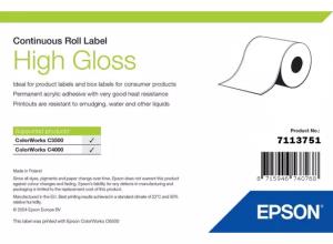 EPSON High Gloss Label Continuous Roll 76mm X 33m