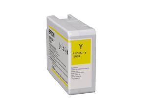 EPSON Ink Cartridge - Sjic55(y) For Colorworks Cw-d6500/d6000 (yellow)