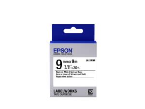 EPSON Label Cartridge Standard Lk-3wbn Standard Black/white 9mm (9m)