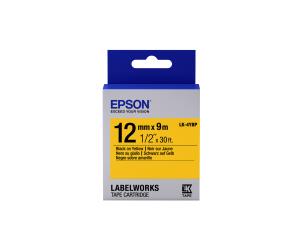 EPSON Label Cartridge Pastel Lk-4ybp Black/yellow 12mm (9m)