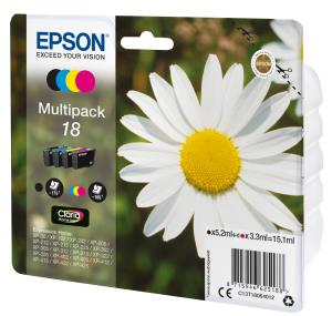 EPSON Ink Cartridge - 18 Daisy - 3.3ml - Black/ Cyan/ Yellow/ Magenta