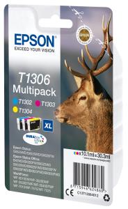 EPSON Ink Cartridge  - T1306 Stag Xl - 10.1ml - Cyen/ Magenta/ Yeloow