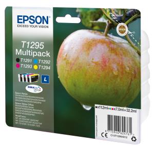 EPSON Ink Cartridge - T1295 Apple - 3x7ml - Cyan/ Magenta / Yellow - 11.2ml Black