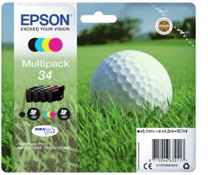 EPSON Ink Cartridge - 34 Golf Ball - Black - C/ M/ Y/ K
