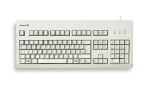 CHERRY Keyboard G80-3000 Wired Professional With Gold Crosspoint Contacts Ps2 Or USB Qwertzu German Light Grey
