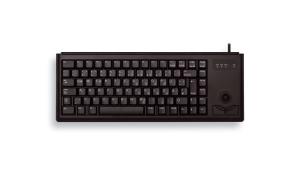CHERRY Corded G84-4400 Compact Desktop Ultraflat - Keyboard with Trackball - USB - Black - Qwerty US/Int'l