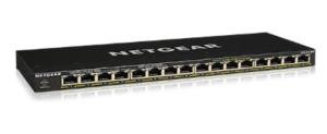 NETGEAR Unmanaged Essentials Switch PoE+ GS316P - 16-Port GbE (115W)