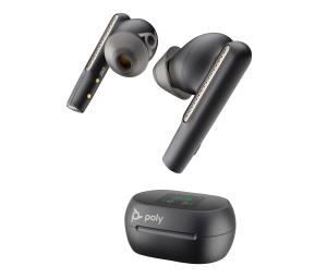 HP Voyager Free 60+ Uc Bluetooth Wireless Earbuds - Touchscreen Charge Case - USB-c - Black