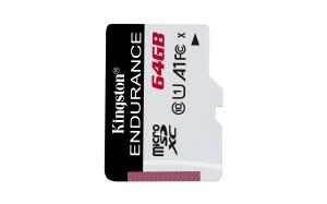 KINGSTON Micro Sdxc Card - High Endurance - 64GB - Cl10 - A1  Uhs-i