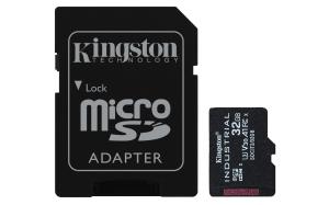 KINGSTON 32GB Micro Sdhc Class 10 A1 Pslc Industrial Card Single Pack With Adapter