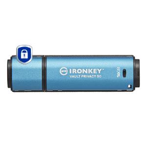 KINGSTON Ironkey Vault Privacy 50 - 16GB USB Stick - USB 3.2 - Aes 256-bit Encrypted
