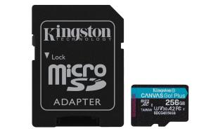 KINGSTON Micro Sdxc Card - Canvas Go Plus  - 256GB - Cl10 - Uhs-l A2 U3 With Adapter