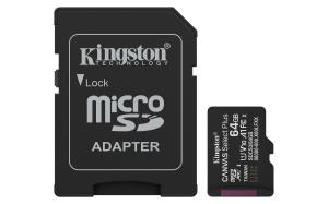 KINGSTON Micro Sdxc Card - Canvas Select Plus - 64GB - Uhs-i U1/u3 Video Class 10/30 A1 With Adapter