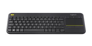 LOGITECH Wireless Touch Keyboard K400 Plus - Black - Qwertzu German