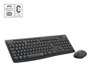 LOGITECH MK295 Silent Wireless Keyboard/Mouse Combo - Graphite - Qwertz Swiss/Lux