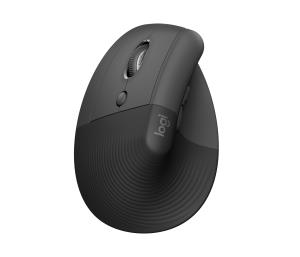 LOGITECH Lift Vertical Ergonomic Mouse - Left Handed - Wireless - Graphite Black