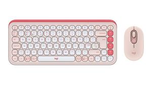 LOGITECH Wireless Combo - Pop Icon - Lilac & Off White Qwerty UK