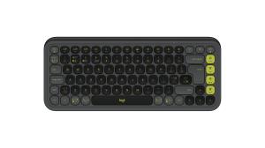 LOGITECH Wireless Keyboard - Pop Icon Keys - Graphite & Green Qwerty Uk
