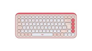 LOGITECH Wireless Keyboard - Pop Icon Keys - Rose & Off White English Qwerty Uk