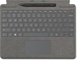 MICROSOFT Surface Pro 8/9 Signature Copilot Type Cover With Slim Pen 2 - Platinum - Uk