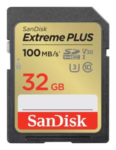 WESTERN DIGITAL Extreme PLUS 32GB SDHC Memory Card 2-Pack 100MB/s 60MB/s UHS-I Class 10 U3 V30