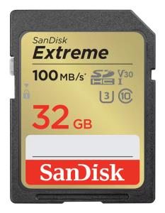 WESTERN DIGITAL Extreme 32GB SDHC Memory Card Up To 100mb/s Uhs-i Class 10 U3 V30