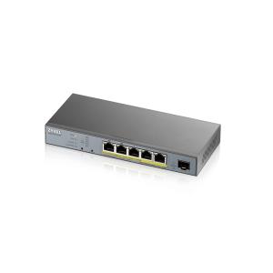ZYXEL Gs1350-6hp 6 Port Managed Cctv Poeswitch Long Range 60w 802.3bt