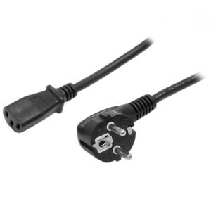 STARTECH.COM Ac Power Cord - Schuko Eu Angled To Iec 60320 C13 3-pin - Black - 2m (6ft)