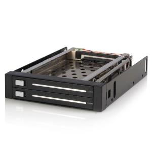 STARTECH.COM 3.5in Tray-less Dual 2.5in SATA Hd Hot-swap Bay