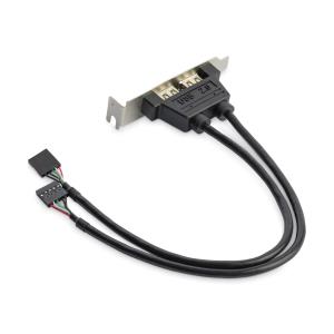 STARTECH.COM USB A Female Low Profile Slot Plate Adapter 2 Port