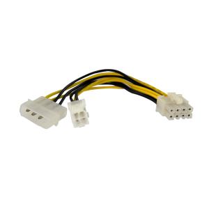 STARTECH.COM Cable Adapter 6in 4 Pin To 8 Pin Eps Power With Low Profile4 F/m